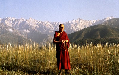 dalai lama mit landschaft